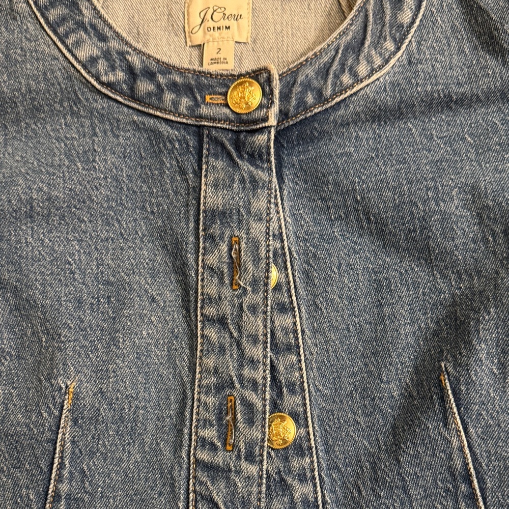 J. Crew Classic Blue Denim Jacket - Picture 4 of 5